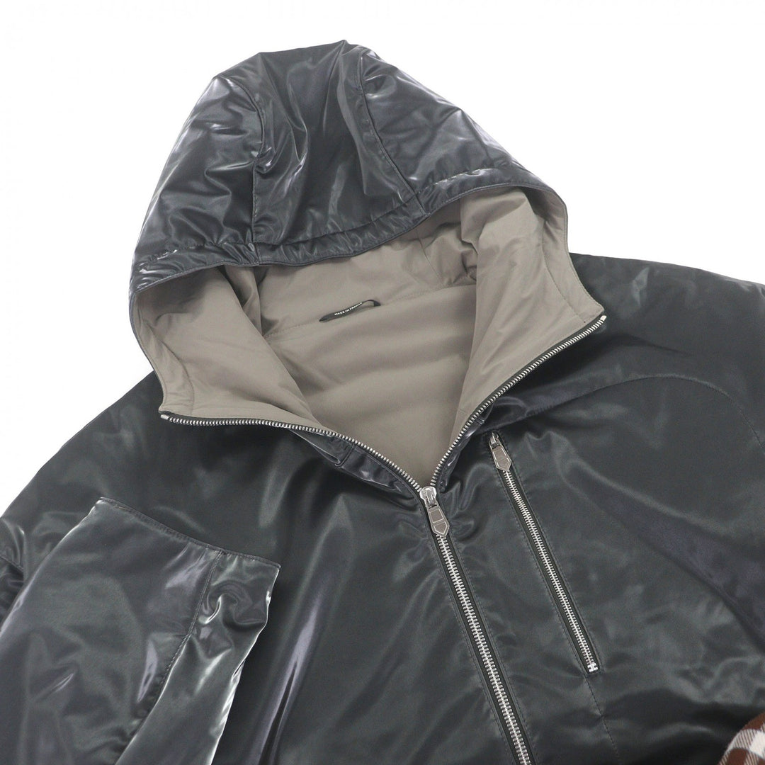 Excellent HERMES Nylon jacket Serie Button charcoal polyester mens 50