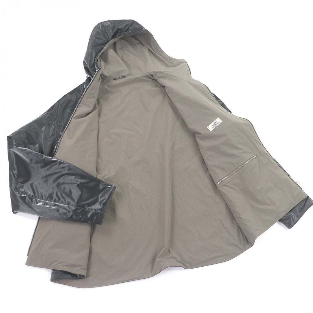 Excellent HERMES Nylon jacket Serie Button charcoal polyester mens 50