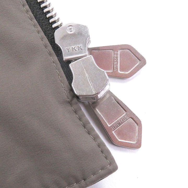Excellent HERMES Nylon jacket Serie Button charcoal polyester mens 50