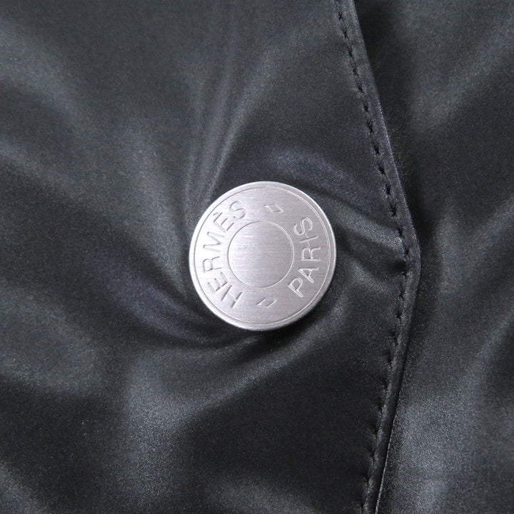 Excellent HERMES Nylon jacket Serie Button charcoal polyester mens 50