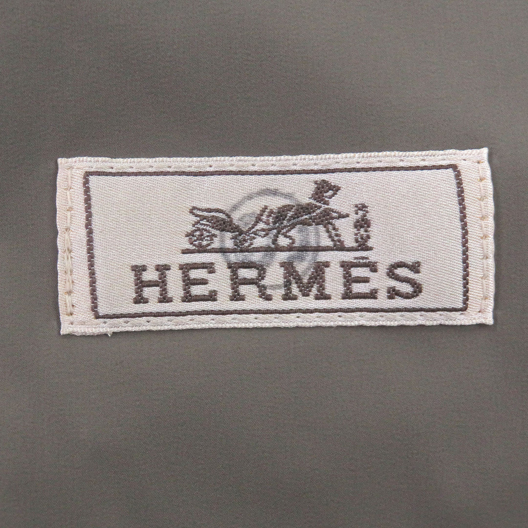 Excellent HERMES Nylon jacket Serie Button charcoal polyester mens 50