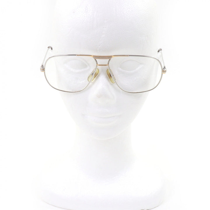 Very Good Cartier Glasses Trinity Two Bridges Silver mens