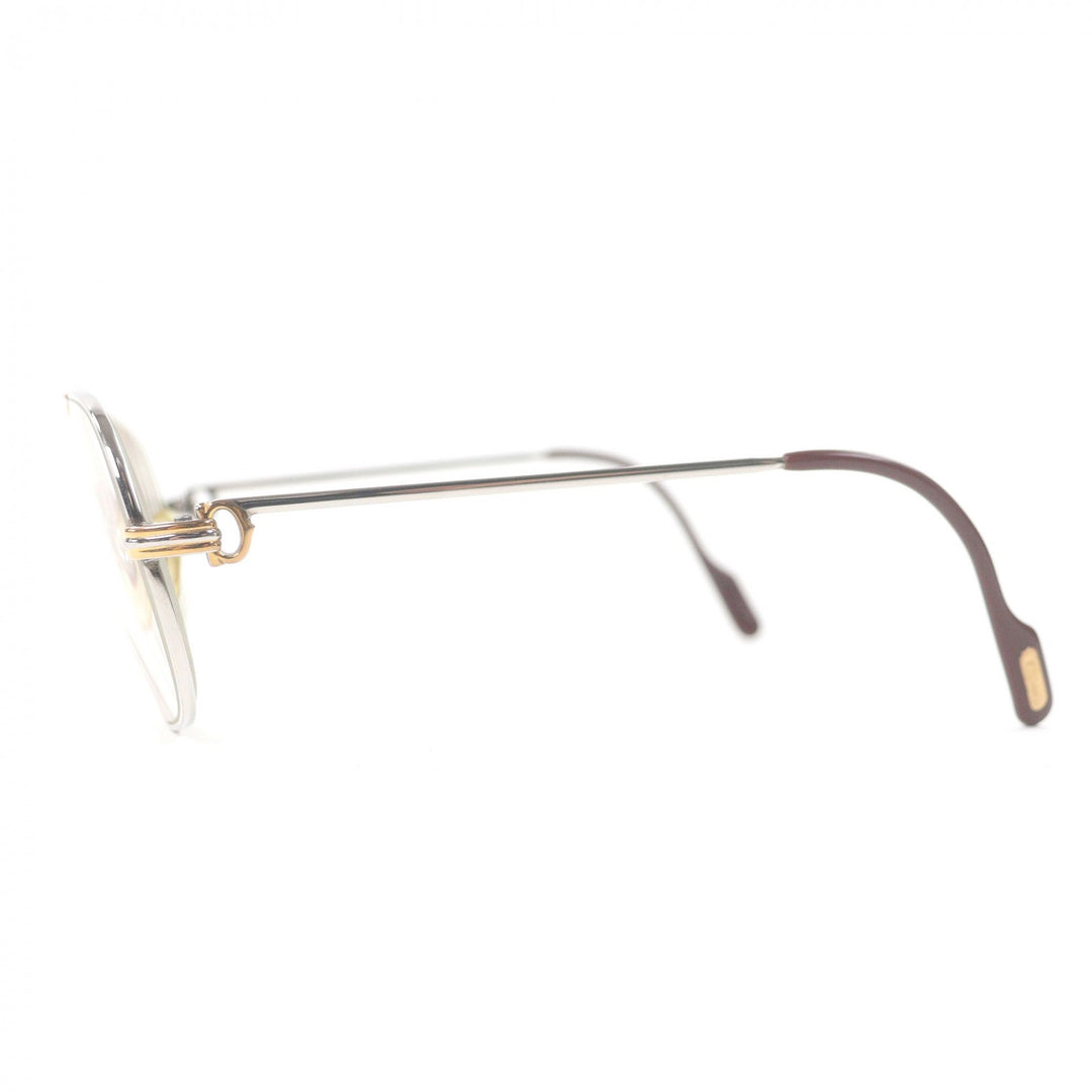 Very Good Cartier Glasses Trinity Two Bridges Silver mens