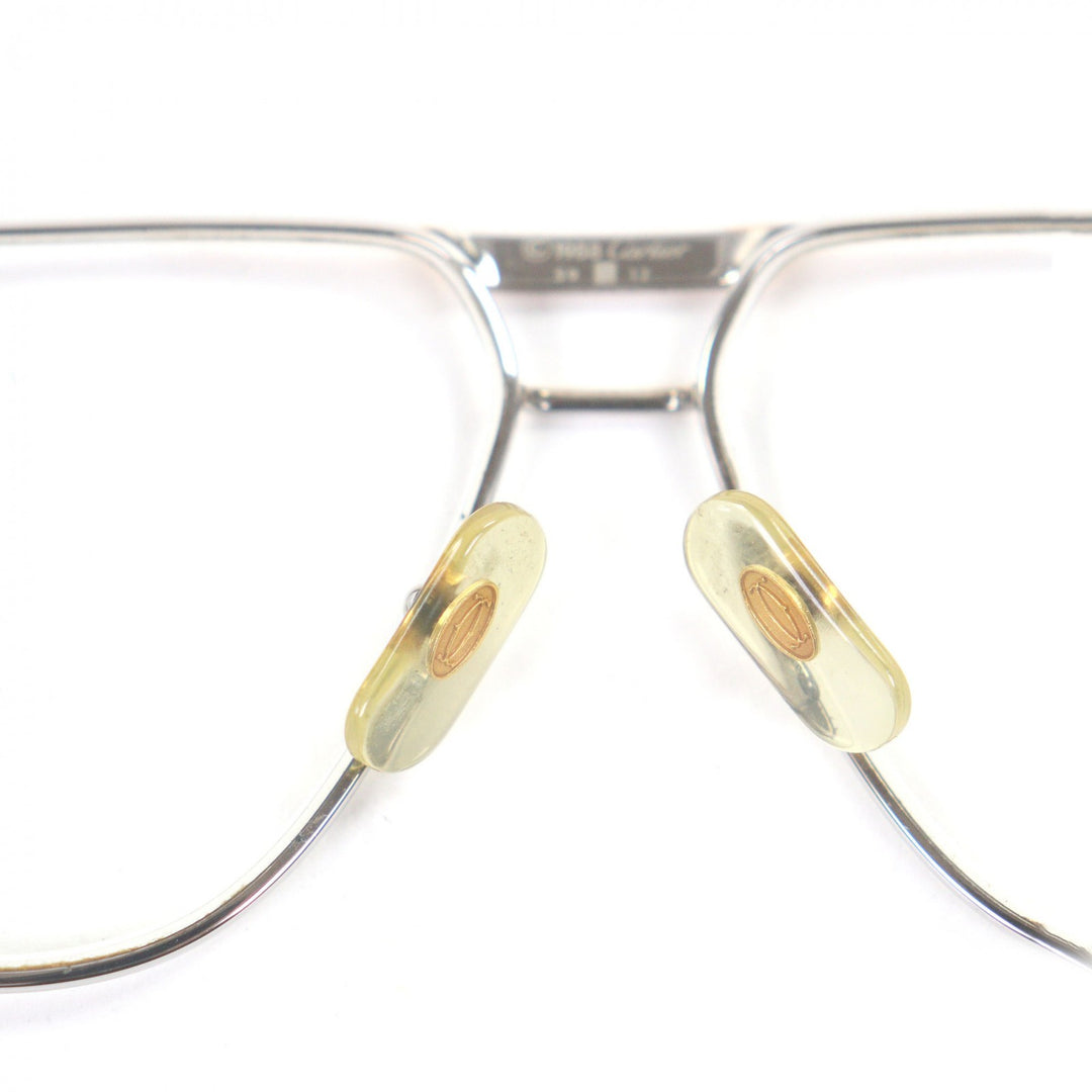 Very Good Cartier Glasses Trinity Two Bridges Silver mens