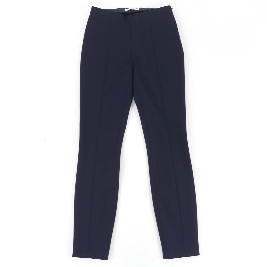 Excellent THE ROW Pants Straight Slim Bottoms Navy wool Women 0 4430-W1303