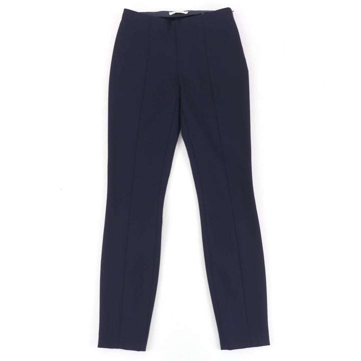 Excellent THE ROW Pants Straight Slim Bottoms Navy wool Women 0 4430-W1303