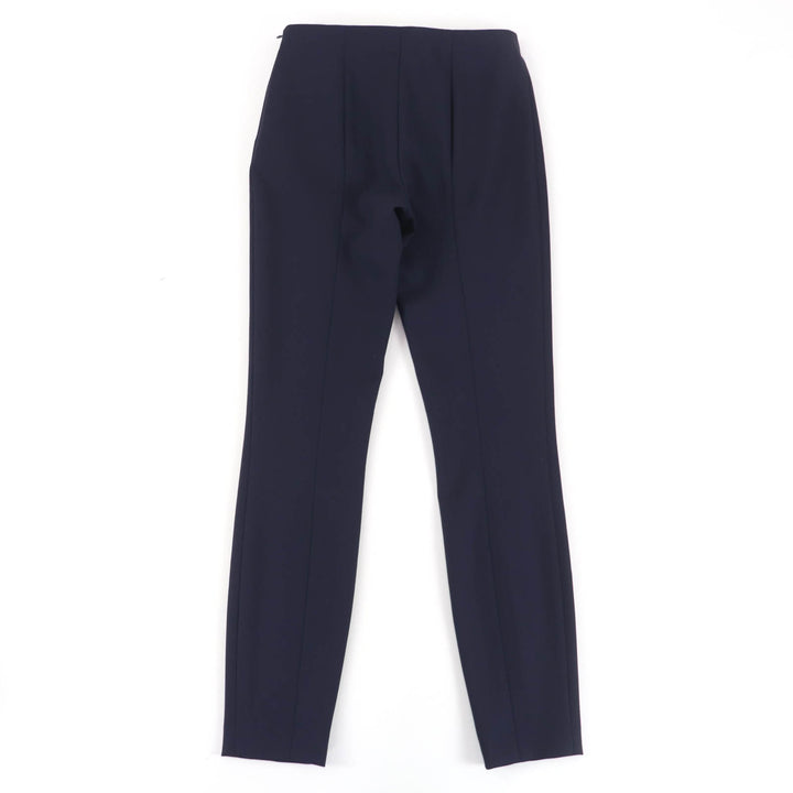 Excellent THE ROW Pants Straight Slim Bottoms Navy wool Women 0 4430-W1303