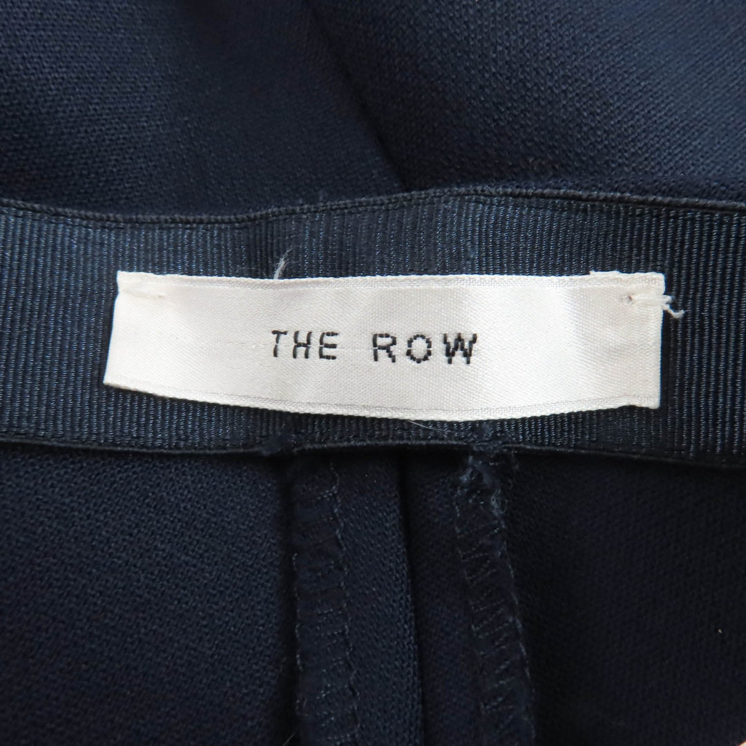 Excellent THE ROW Pants Straight Slim Bottoms Navy wool Women 0 4430-W1303
