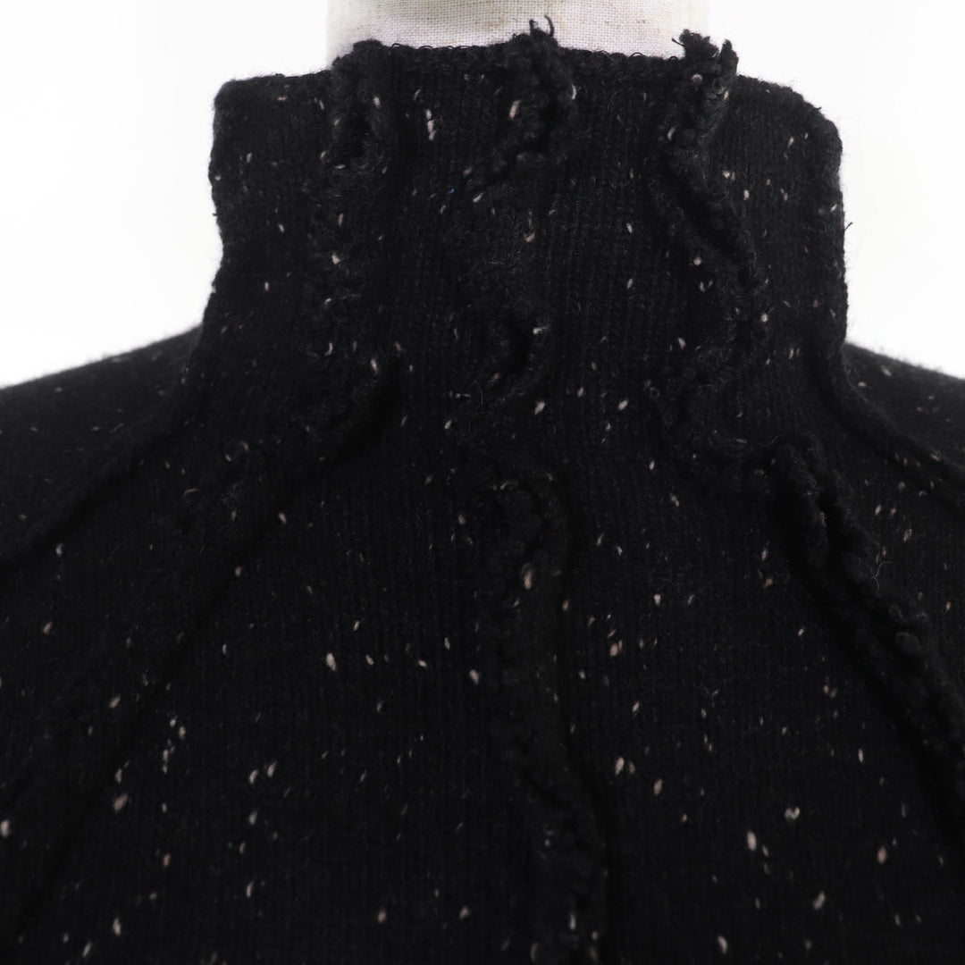 Excellent THE ROW knit bottle neck long sleeves Black series Women S 5372-Y460