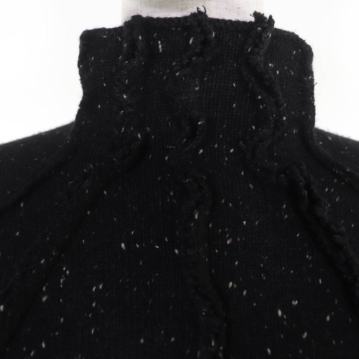 Excellent THE ROW knit bottle neck long sleeves Black series Women S 5372-Y460