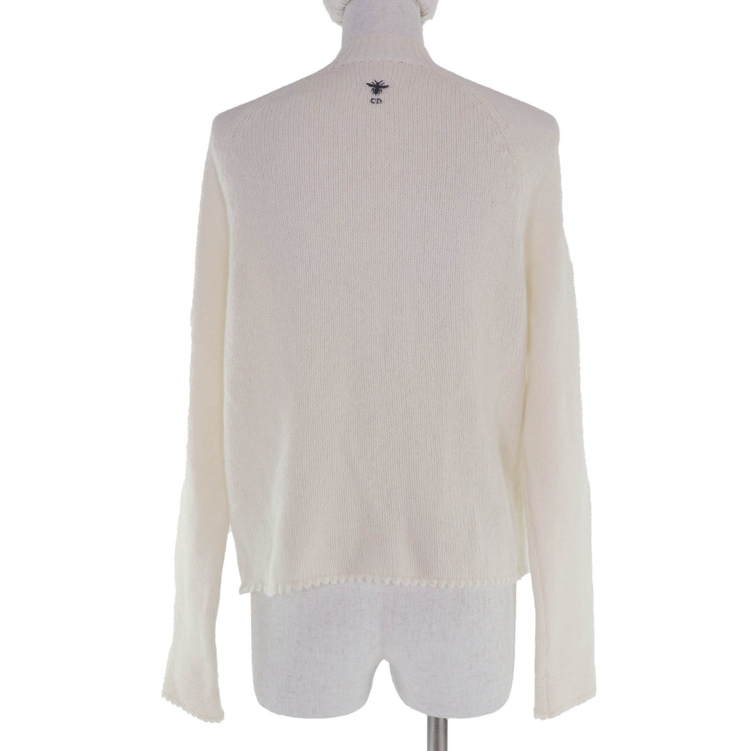 Great Christian Dior knit Bee embroidered long sleeves cashmere 42 014S59AM005