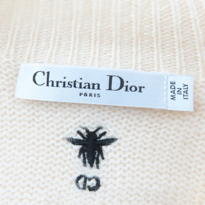 Great Christian Dior knit Bee embroidered long sleeves cashmere 42 014S59AM005