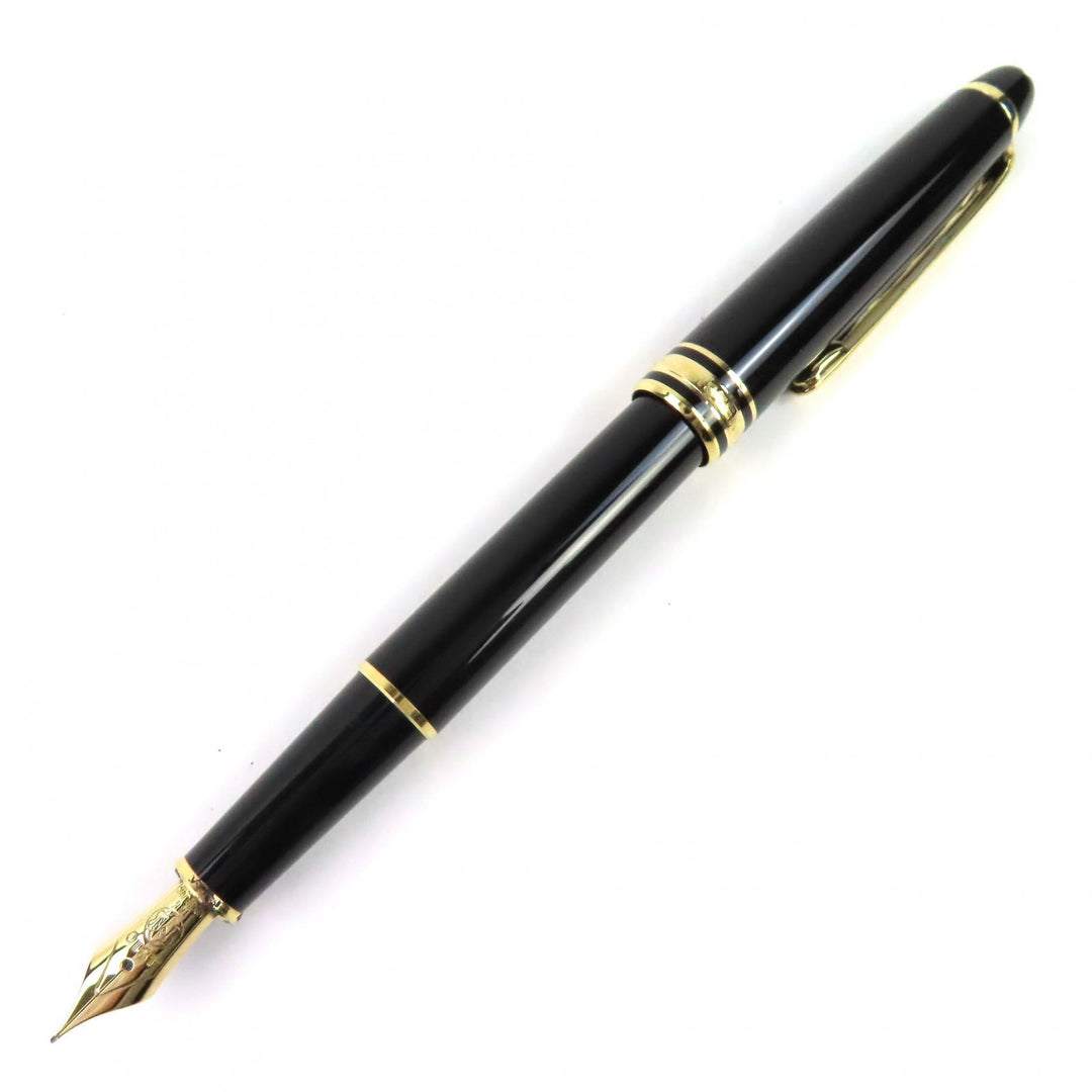 Very Good MONTBLANC fountain pen Meisterstück Classic white star black 14K mens