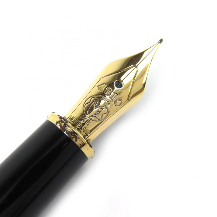 Very Good MONTBLANC fountain pen Meisterstück Classic white star black 14K mens