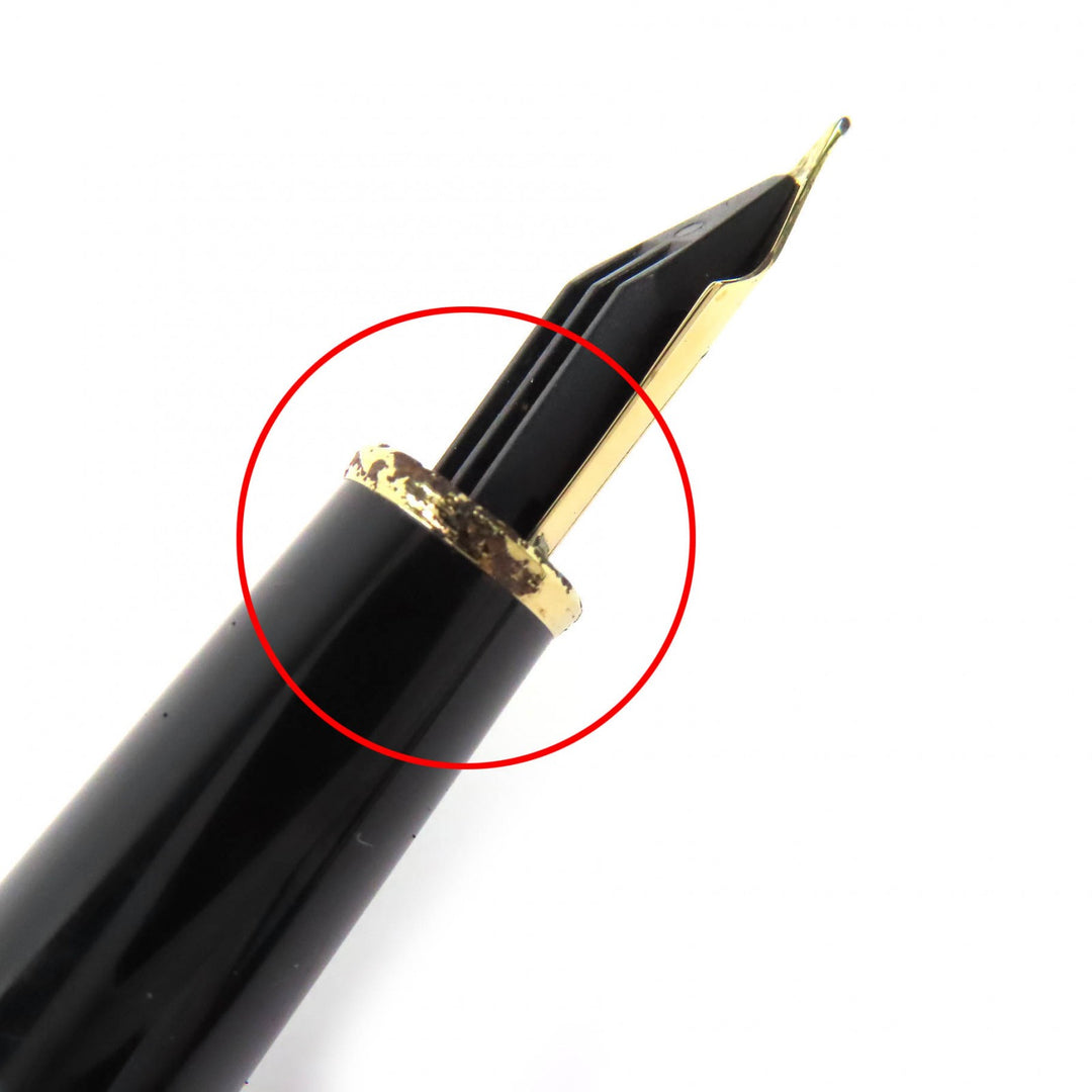 Very Good MONTBLANC fountain pen Meisterstück Classic white star black 14K mens