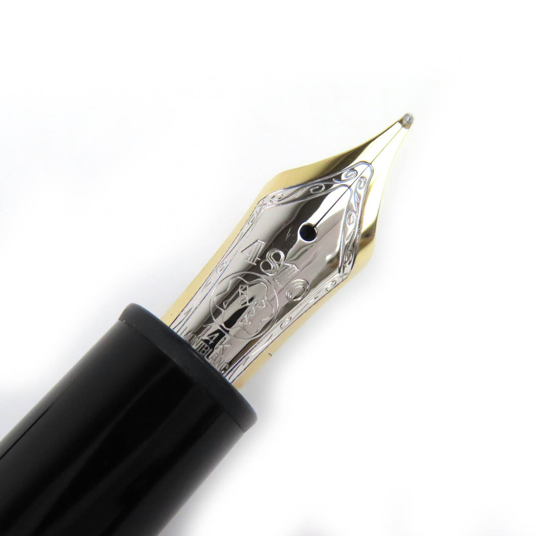 Very Good MONTBLANC Meisterstück Classic 146 Ballpoint Fountain Pen Set of 2 14K