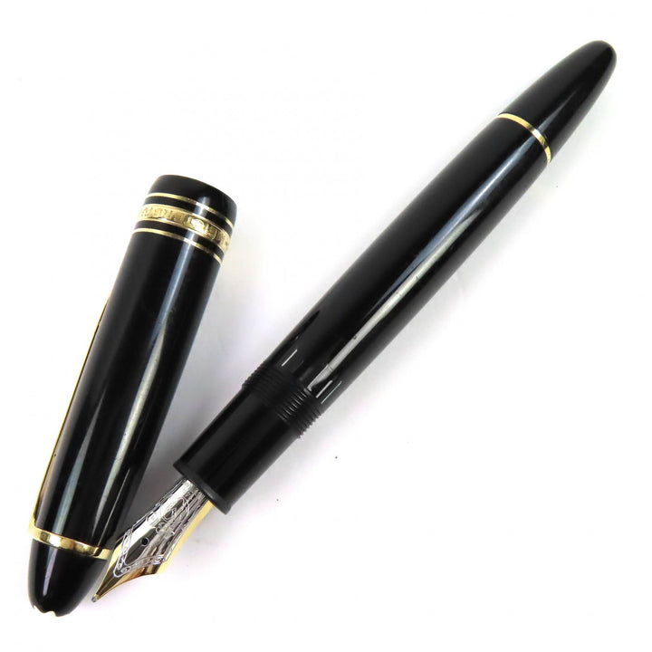 Very Good MONTBLANC Meisterstück Classic 146 Ballpoint Fountain Pen Set of 2 14K