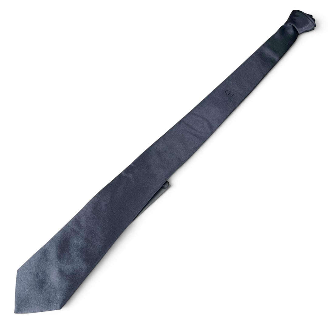 Pristine DIOR tie solid Navy silk mens 23U1047AU001