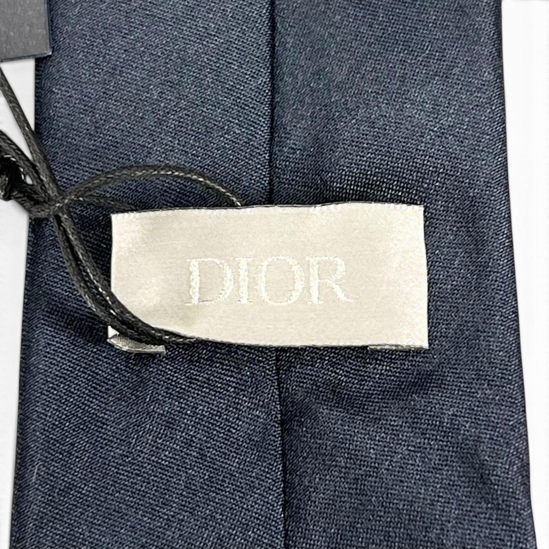 Pristine DIOR tie solid Navy silk mens 23U1047AU001