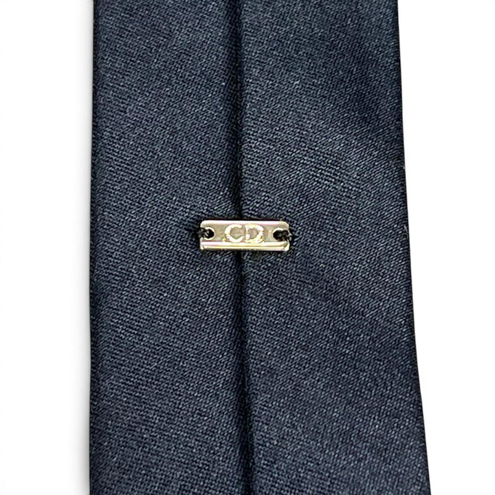 Pristine DIOR tie solid Navy silk mens 23U1047AU001
