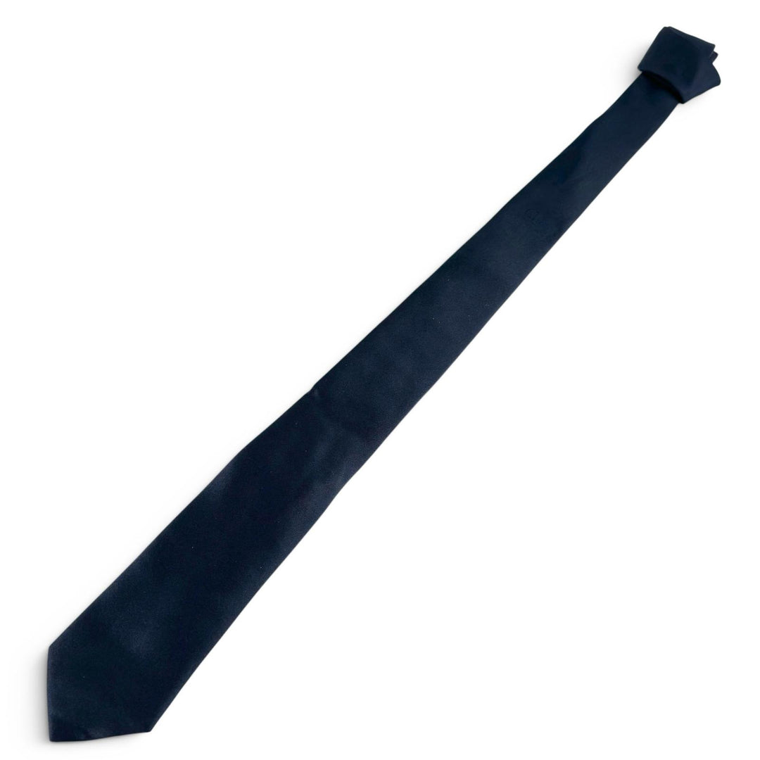 Pristine DIOR tie Solid Design Dark navy silk mens 23U1047AU001