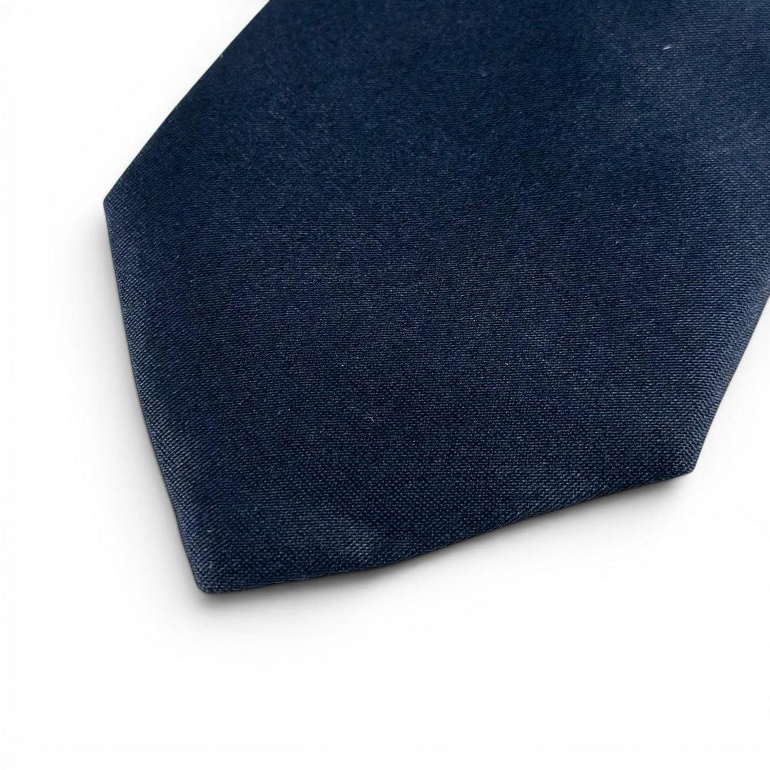 Pristine DIOR tie Solid Design Dark navy silk mens 23U1047AU001