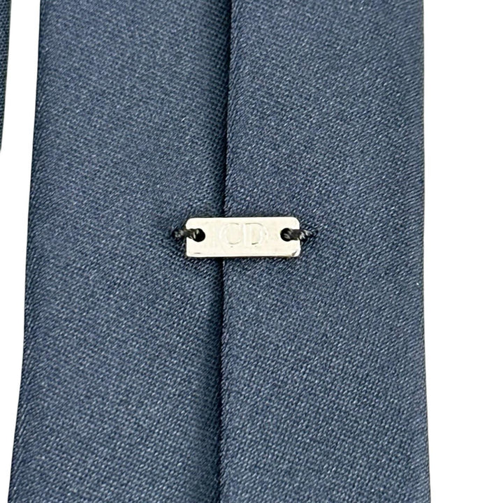 Pristine DIOR tie Solid Design Dark navy silk mens 23U1047AU001