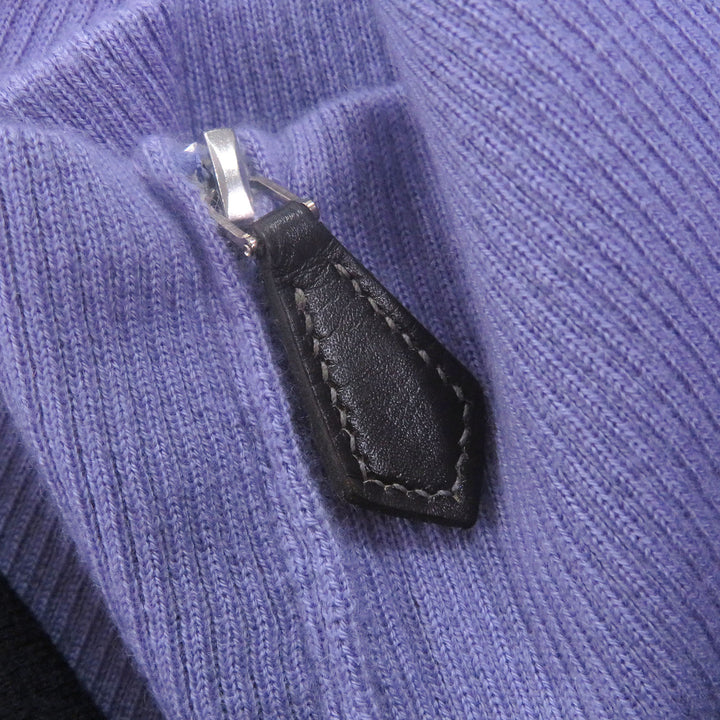 Excellent HERMES sweater Half-zip docking design lightweight