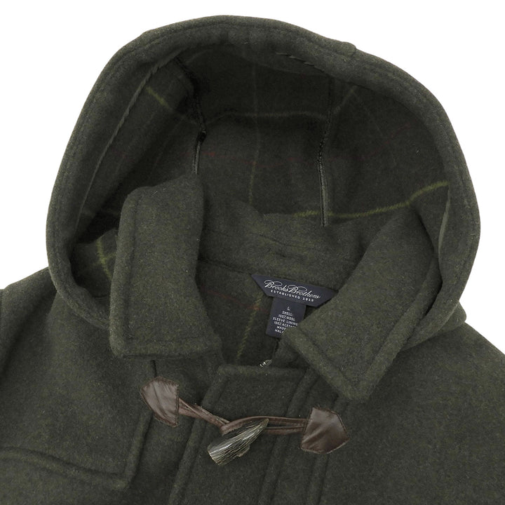 Great Brooks Brothers Duffel coat Dark green wool mens L