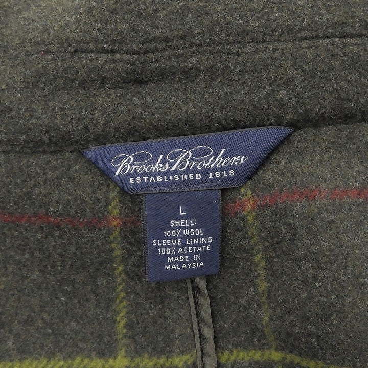 Great Brooks Brothers Duffel coat Dark green wool mens L
