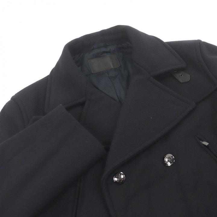 Great Salvatore Ferragamo pea coat Logo Silver Button Double Breasted