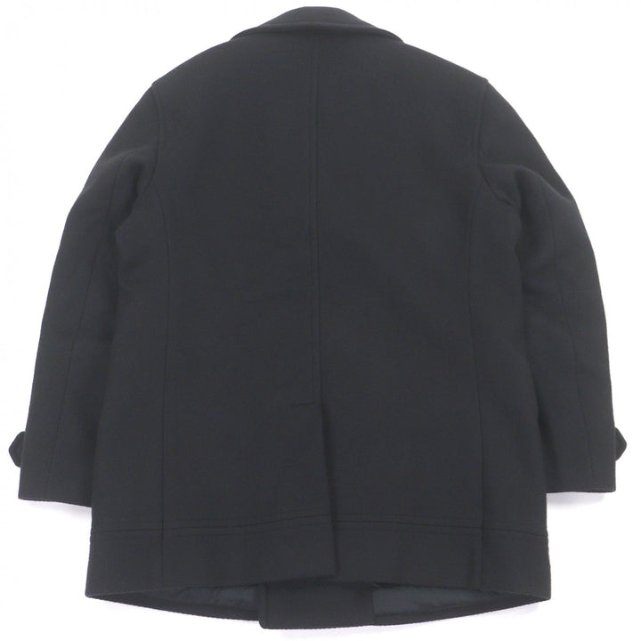 Great Salvatore Ferragamo pea coat Logo Silver Button Double Breasted