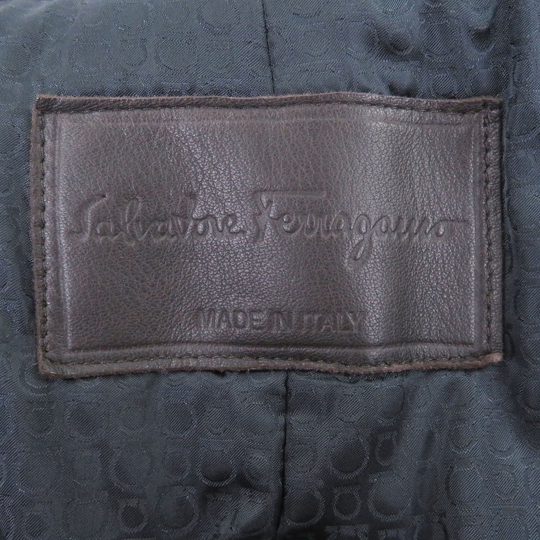 Great Salvatore Ferragamo pea coat Logo Silver Button Double Breasted