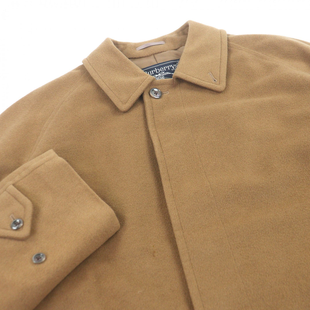 Great Burberrys coat fly front beige wool mens