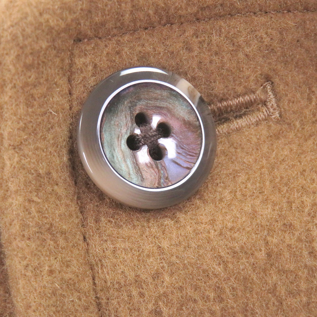 Great Burberrys coat fly front beige wool mens