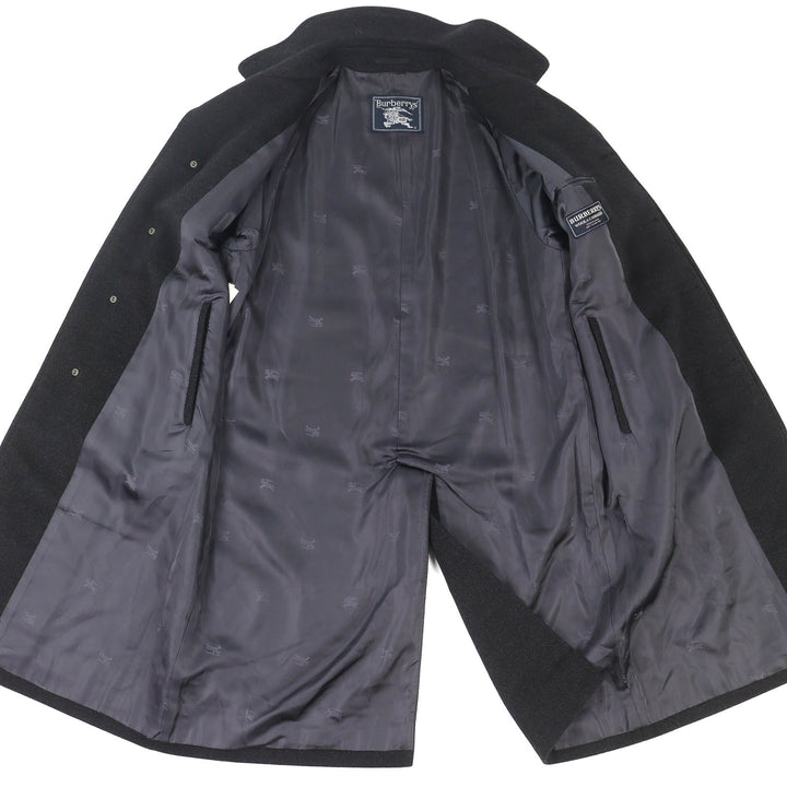 Great Burberrys coat long Charcoal gray cashmere mens