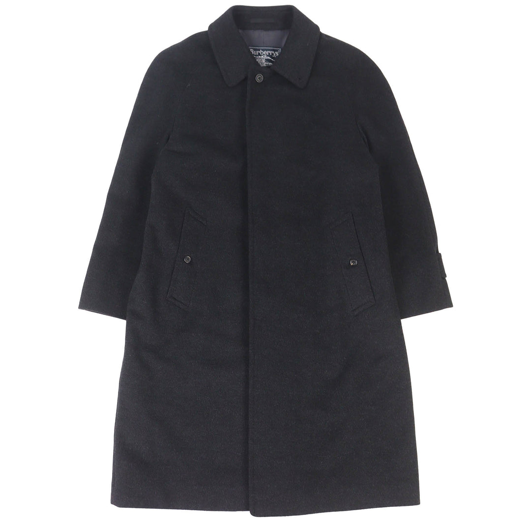 Great Burberrys coat long Charcoal gray cashmere mens