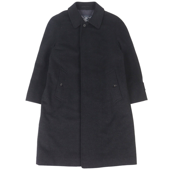 Great Burberrys coat long Charcoal gray cashmere mens