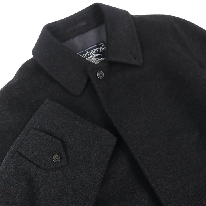 Great Burberrys coat long Charcoal gray cashmere mens