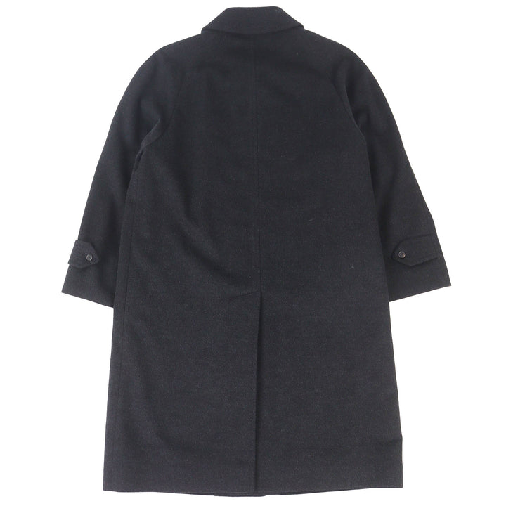 Great Burberrys coat long Charcoal gray cashmere mens