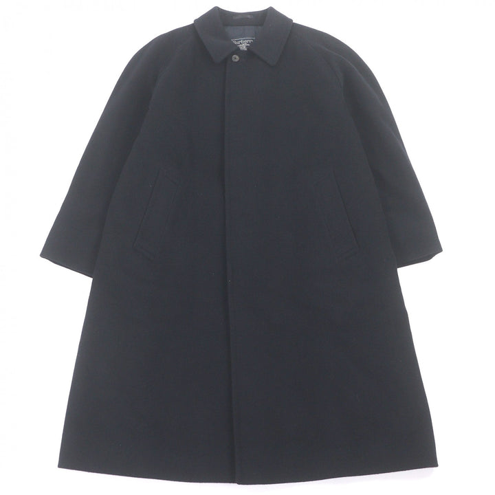 Great Burberrys coat Cashmere blend fly front Navy hair mens