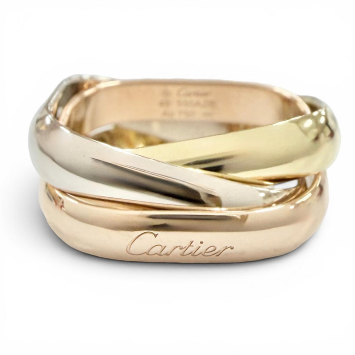 Excellent Cartier Trinity Classic Cushion Ring Yellow Gold AU750 Women 46 550AZR