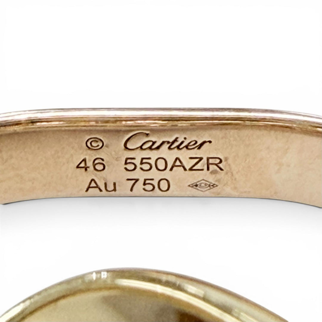 Excellent Cartier Trinity Classic Cushion Ring Yellow Gold AU750 Women 46 550AZR
