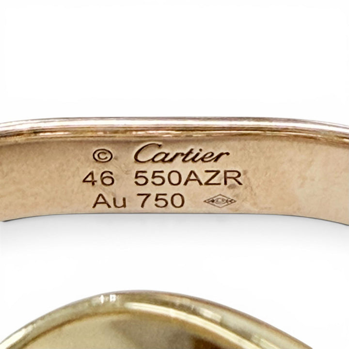 Excellent Cartier Trinity Classic Cushion Ring Yellow Gold AU750 Women 46 550AZR