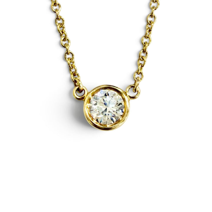 Excellent TIFFANY&Co. By the yard 1P Diamond Necklace 750 (Yellow Gold) 30117719