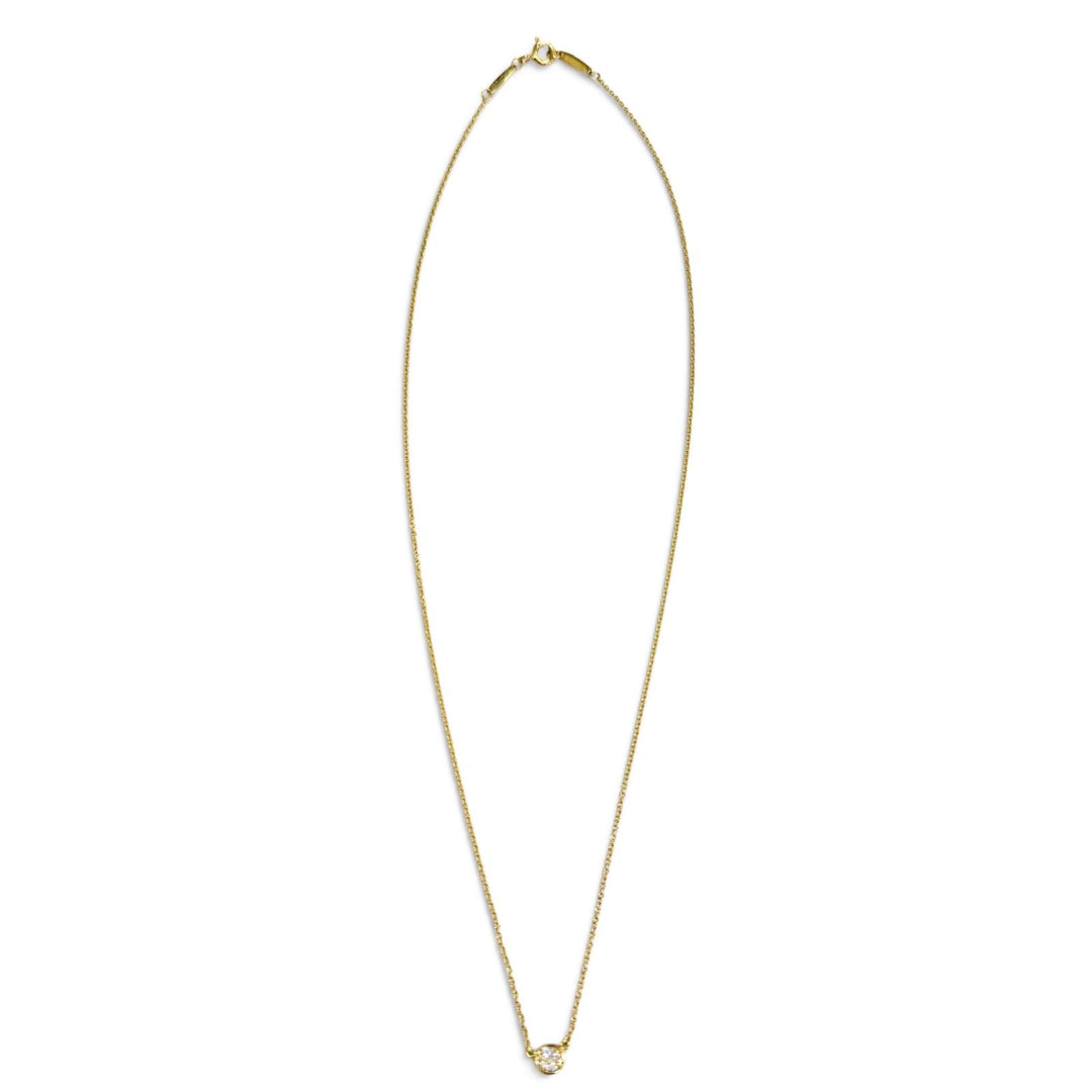 Excellent TIFFANY&Co. By the yard 1P Diamond Necklace 750 (Yellow Gold) 30117719