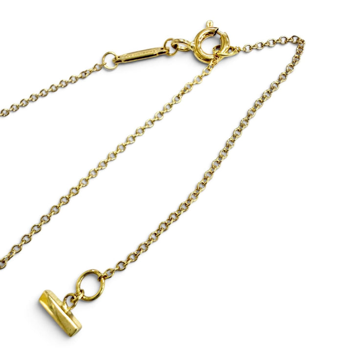Excellent TIFFANY&Co. Necklace T Smile Pendant Small 750(YG) Yellow Gold Women