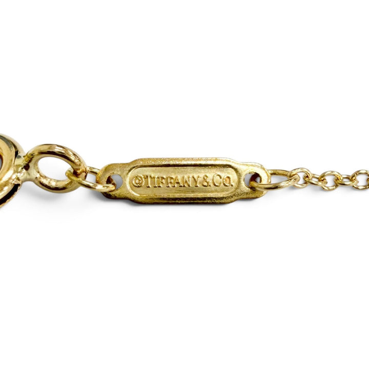 Excellent TIFFANY&Co. Necklace T Smile Pendant Small 750(YG) Yellow Gold Women