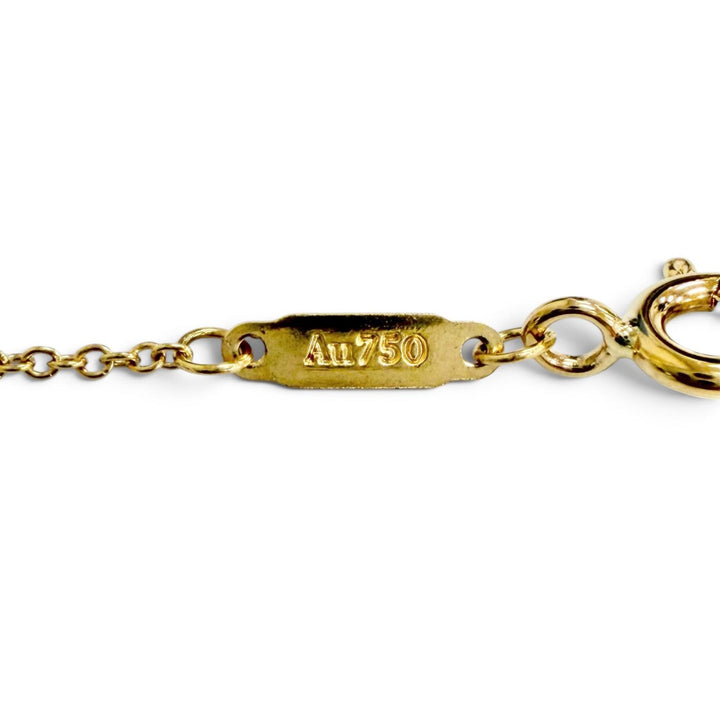 Excellent TIFFANY&Co. Necklace T Smile Pendant Small 750(YG) Yellow Gold Women