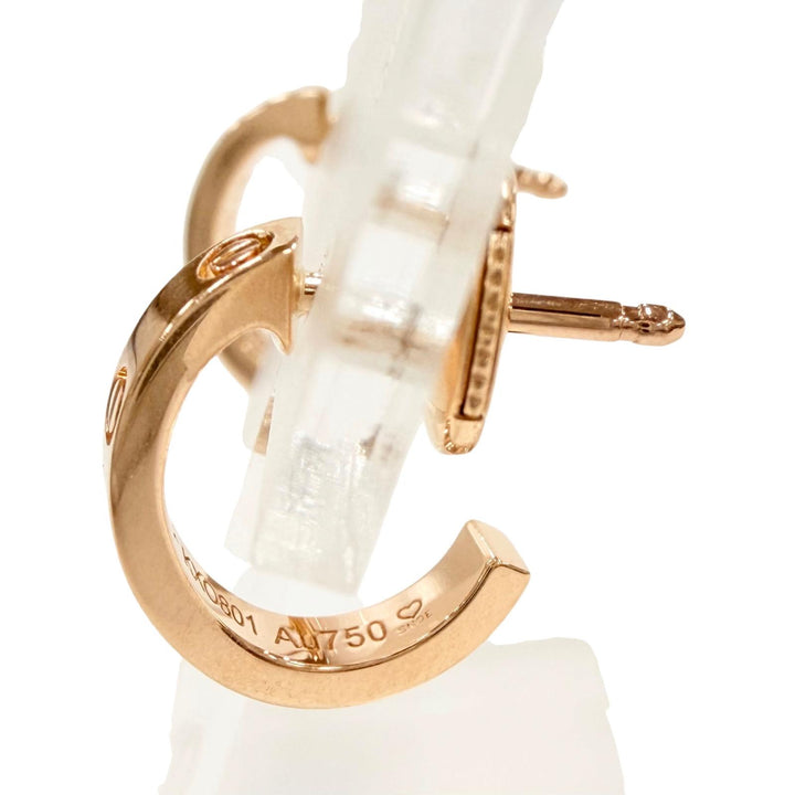 Excellent Cartier Pierce LOVE Mini Love Hoop Earrings (Small Model) Women KXO801